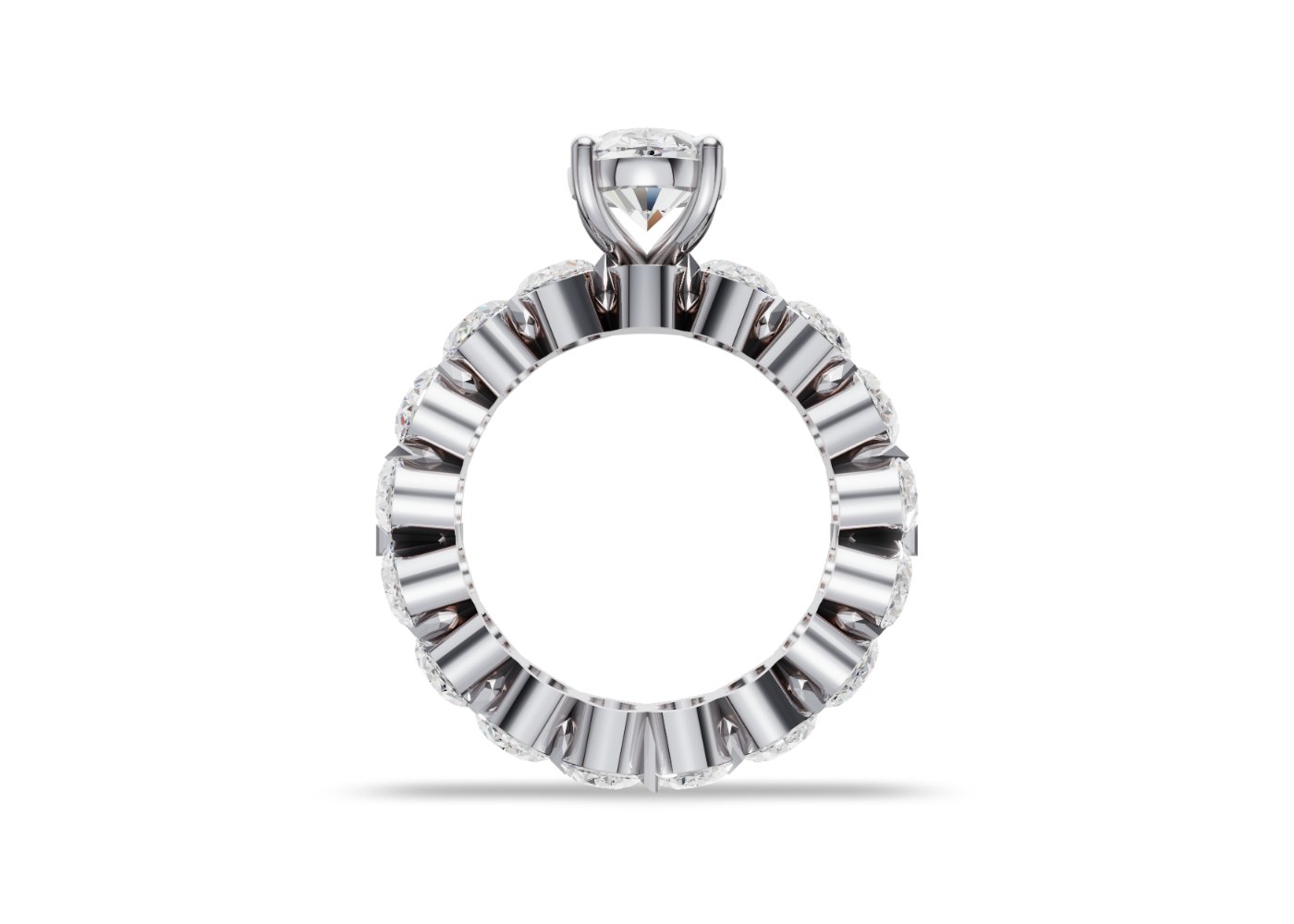 Seraphine oval solitaire in white gold